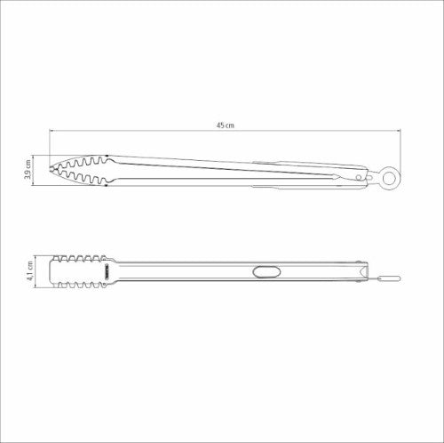 Churrasco Black Barbecue Meat Tong 45cm - Tramontina