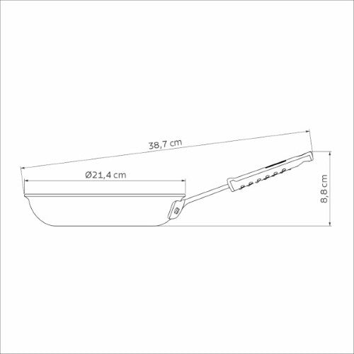 Professional Induction Aluminum Nonstick Restaurant Fry Pan 20cm - *Worlds Best - Tramontina