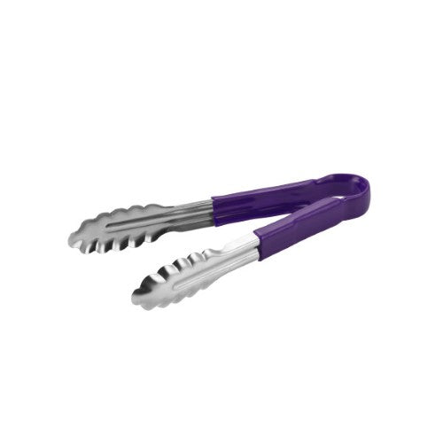 Essentials Tong Stainless Steel Purple Handle 230mm - Chef Inox