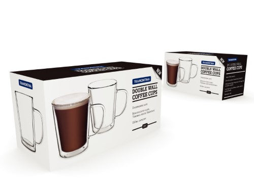 Double Wall Coffee Cup With Handle 250ml - Set 2 - Tramontina