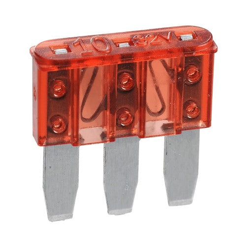 10 Amp Red Micro 3 Blade Fuse (Blister 5)
