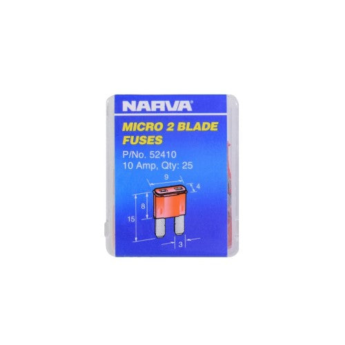 Micro 2 Blade Fuse - 10 Amp Red (Box Of 25)