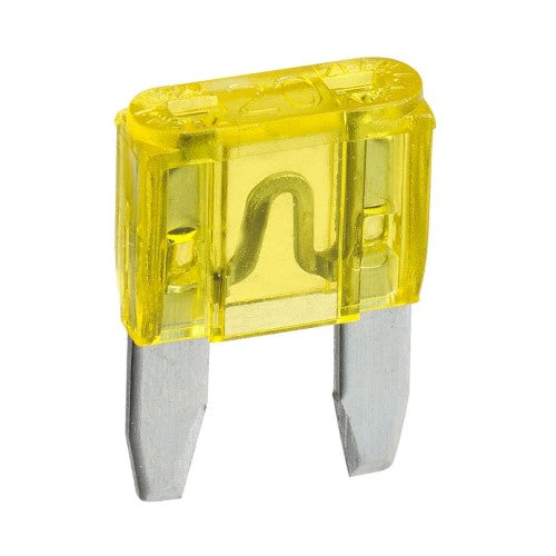 Mini Blade Fuse - 20 Amp Yellow (Blister Pack Of 5)