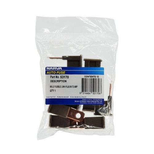 Male Plug In Fusible Link - 70 Amp Brown (Box Of 10)