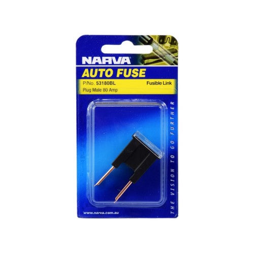 Male Plug In Fusible Link - 80 Amp Black (Blister Pack Of 1)