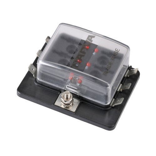 FUSE BOX 6 WAY STD ATS LED PK10