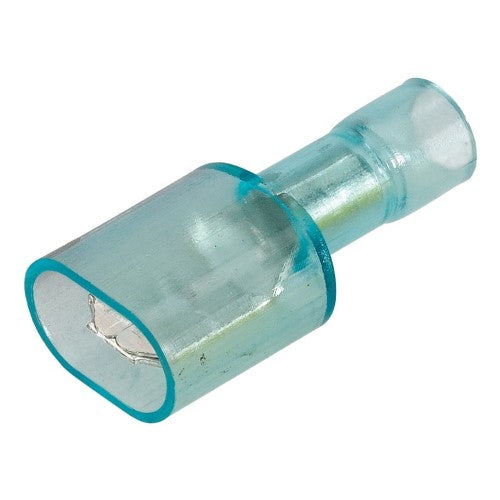 Male Blade Terminal - Fully Insulated - 6.3 X 0.8mm (Blue - 50 Pack)