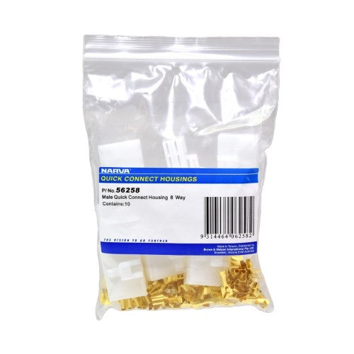 8 Way Male Quick Connector Housing (10 Pack)