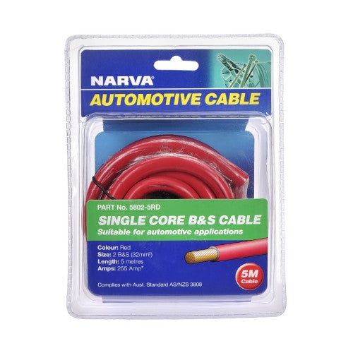 Battery Cable 2b&S 255a 5m Red