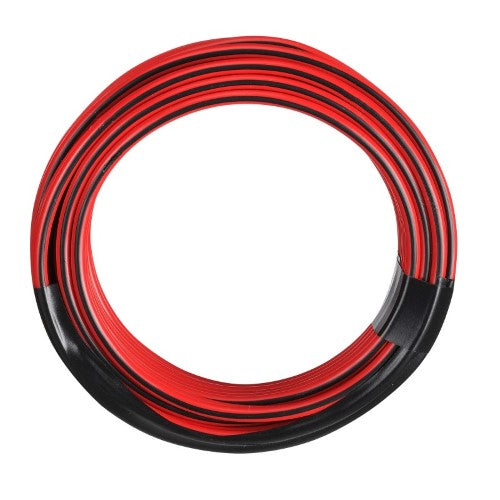 15a 4mm Twin Core Figure 8 Cable - Red With Black Tracer (4m)