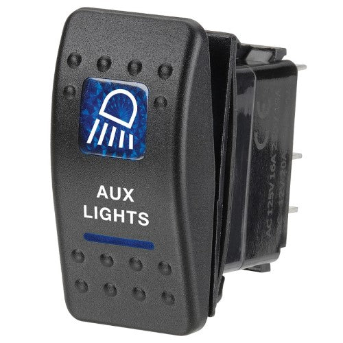 12 Volt Illuminated Off / On Sealed Rocker Switch (63144BL)