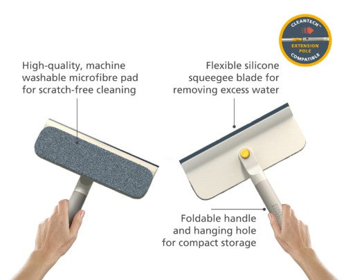 CleanTech 2-in-1 glass cleaning squeegee - Joseph Joseph