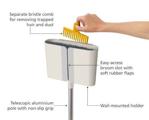 CleanTech Wall-Mounted Broom - Joseph Joseph