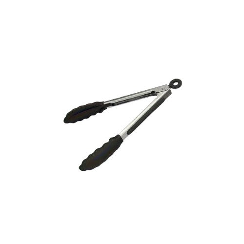 Utility Locking Tong with Black Silicone Head 230mm - Chef Inox