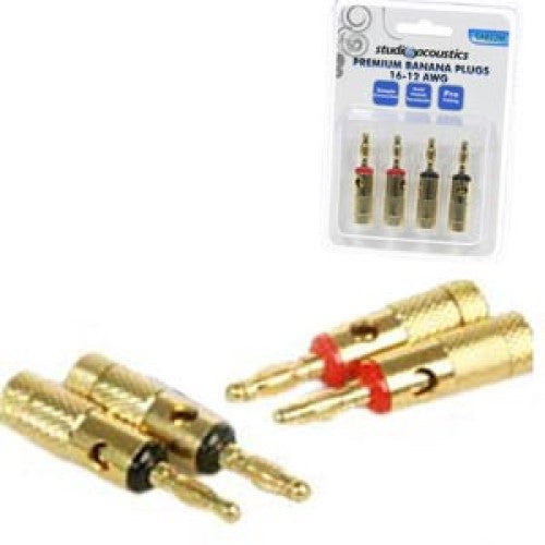 4 Premium Banana Plugs - Aerpro