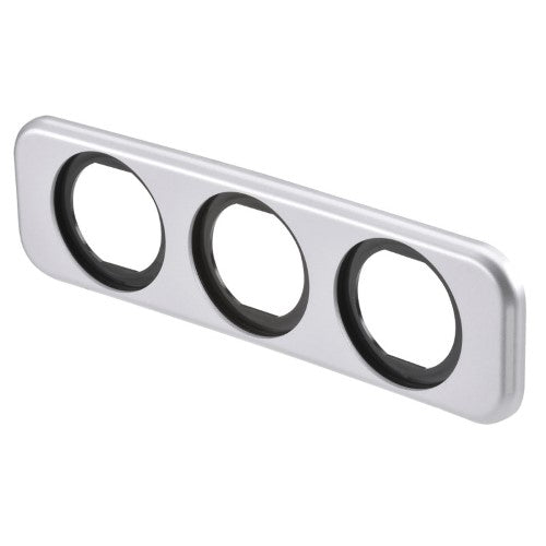 Triple Blank Flush Mount Housing Silver