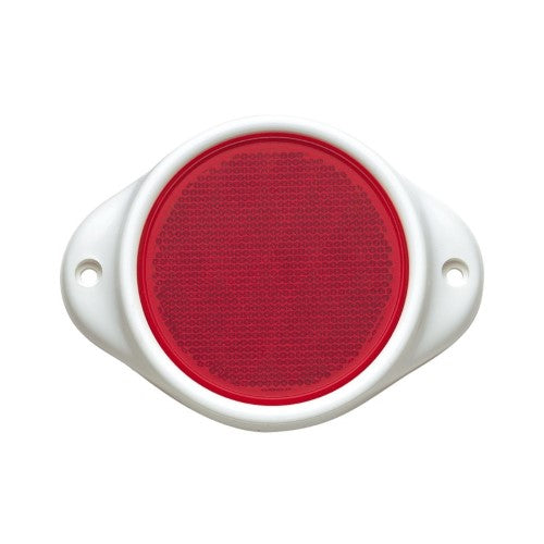 Red Reflector 80mm Dual Holes - Pack Of 10