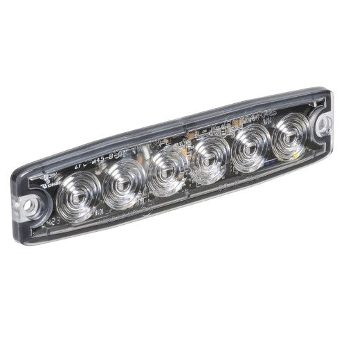 High Powered Low Profile L.E.D Warning Light (White) - 6 X 1 Watt L.E.Ds