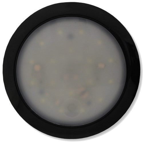 12V 130MM I/LAMP RED/WHITE BLACK HOUSING