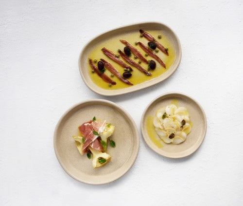 Naturals Sierra Beige Oval Plate 310x200mm - Tablekraft - Set of 3