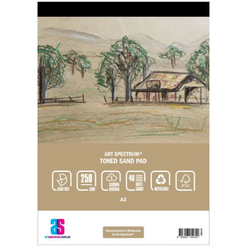 Art Spectrum Sand 250gsm 40 Sheet Toned Pads- A3