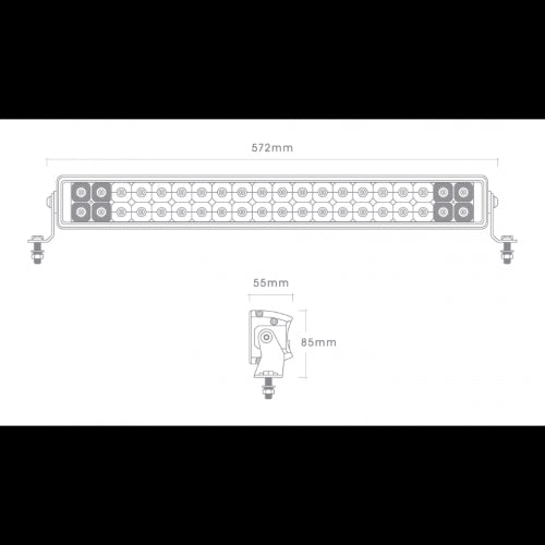 BIG RED - 12/24V 22IN 6000L DOUBLE ROW LED LIGHT BAR