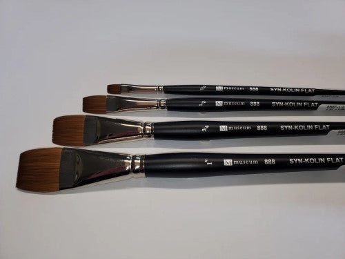 Museum S888 Synthetic Kolin Flat Brushes 1/2"