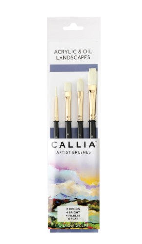 Willow Wolfe Callia Acrylic & Oil Landscapes Brush SetLandscapes Set