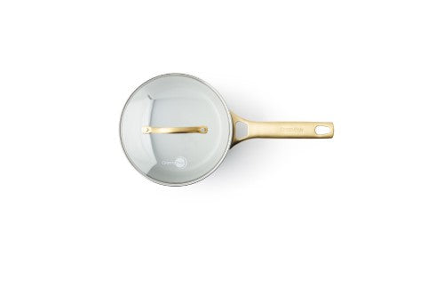 Padova Smokey Blue Covered Saucepan 18cm / 2.01L - GreenPan