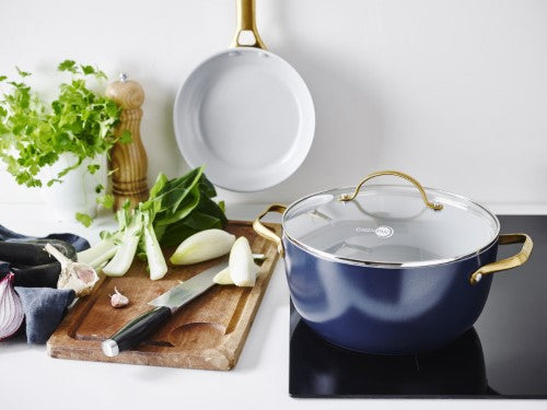 Padova Navy Blue Covered Casserole 24cm/4.7L - GreenPan