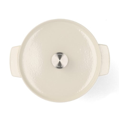 Almond Cream Covered Round Casserole 26cm/5.2L - KitchenAid