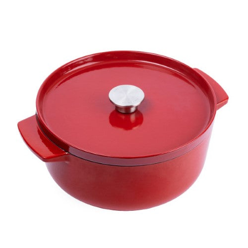 Empire Red Covered Round Casserole 26cm/5.2L - KitchenAid