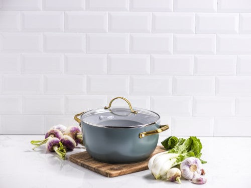 Padova Smokey Blue Covered Casserole 24cm/4.7L - GreenPan