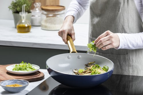 Padova Navy Blue Open wok 28cm/ 3.7L - GreenPan