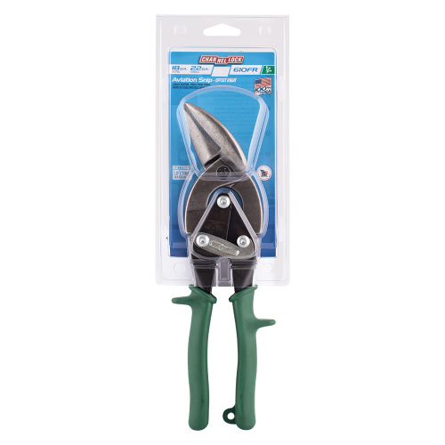 CHANNELLOCK Green Offset Aviation Snip - Right Cut
