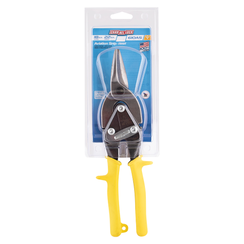 CHANNELLOCK Yellow Straight Aviation Snip - Straight Cut