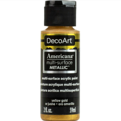 Decoart Americana Multi-Surface Metallic Paints 59ml YLW GOLD