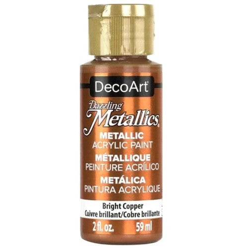 Decoart Dazzling Metallics Paints 2oz 59ml BRIGHT COPPER
