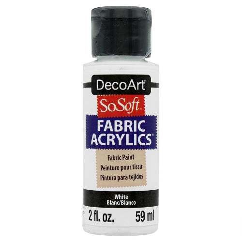 Decoart Sosoft Fabric Paints 59ml WHITE