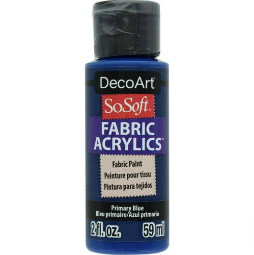 Decoart Sosoft Fabric Paints 59ml PRIMARY BLUE