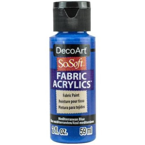 Decoart Sosoft Fabric Paints 59ml MEDIT.BLUE