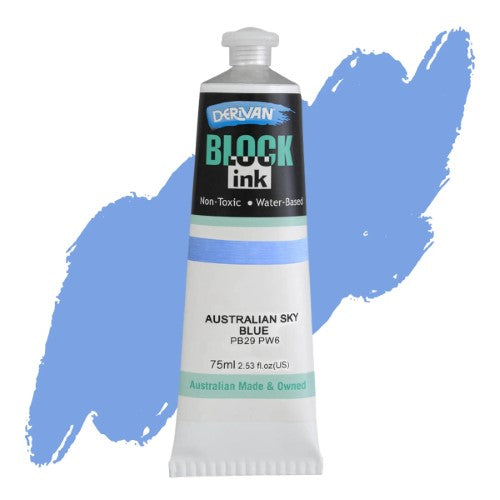 Derivan 75ml Block Inks AUST SKY BLUE