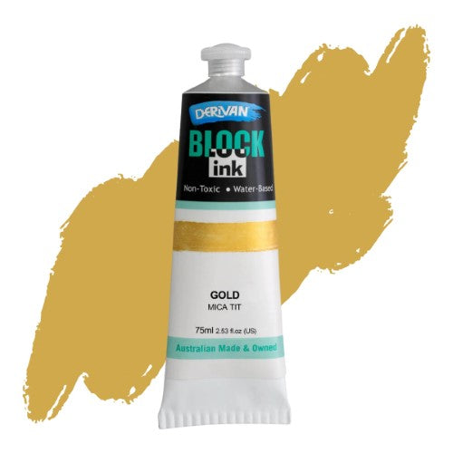 Derivan 75ml Block Inks GOLD