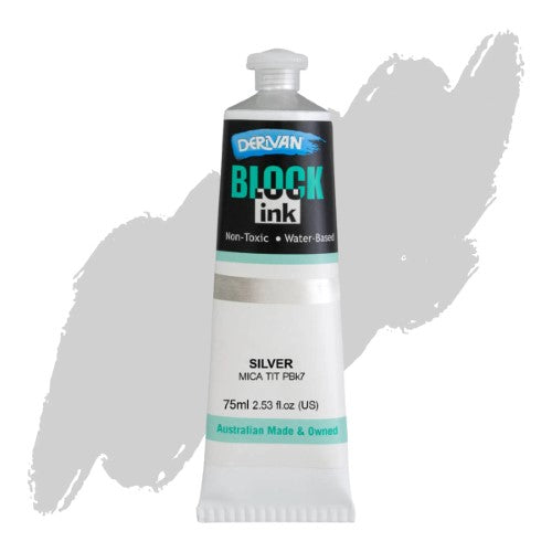 Derivan 75ml Block Inks SILVER