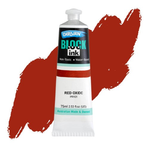 Derivan 75ml Block Inks RED (WARM)