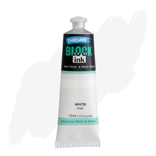 Derivan 75ml Block Inks WHITE