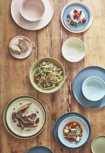 Large Plate 25cm - Clay/Ivory - Emile Henry - Set of 4