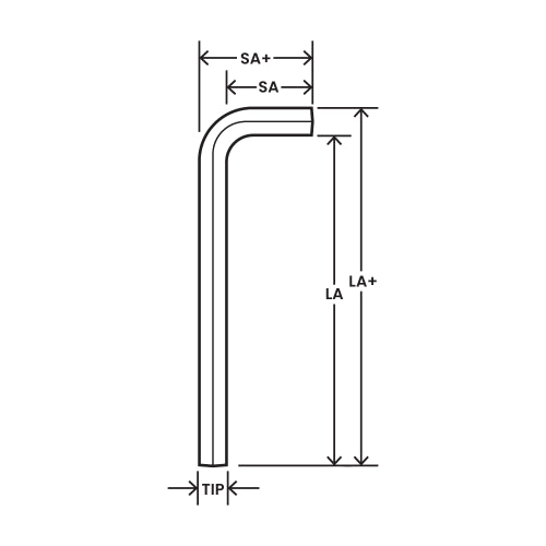 EKLIND 1/2" Long Series Hex L-Key