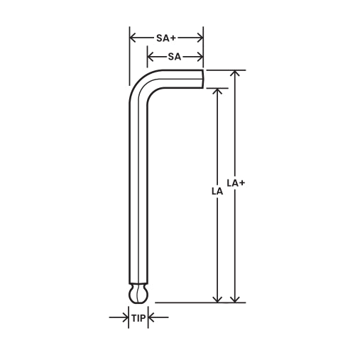 EKLIND 1/4" Long Series Ball Hex L-Key
