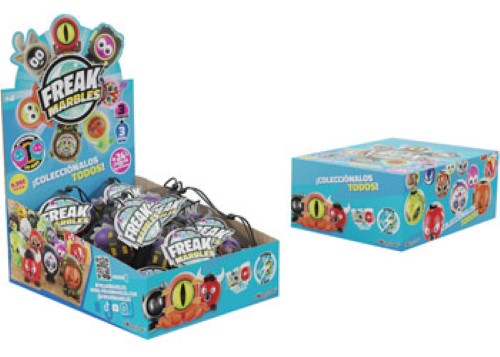 Freak Marbles - Drawstring Mesh Bag w. 3 Marbles C